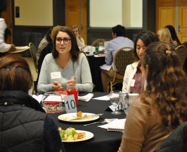 Students network at Jump Start Your Job Search event.